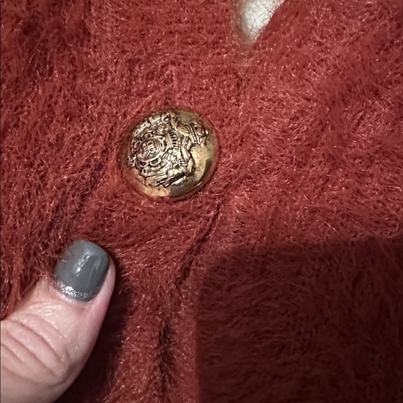 Banana Republic Women’s Button Down Cardigan, Eyelash, Navy, Gold, Med. EUC - Picture 3 of 6